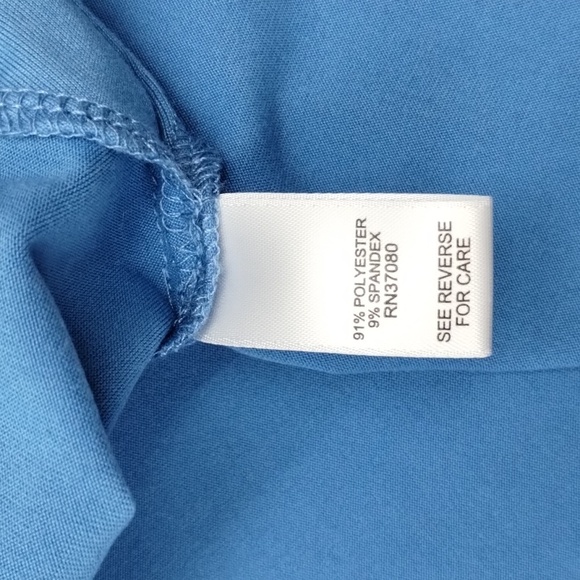 Versona Caribbean blue v-neckline size XL blouse - Picture 9 of 10